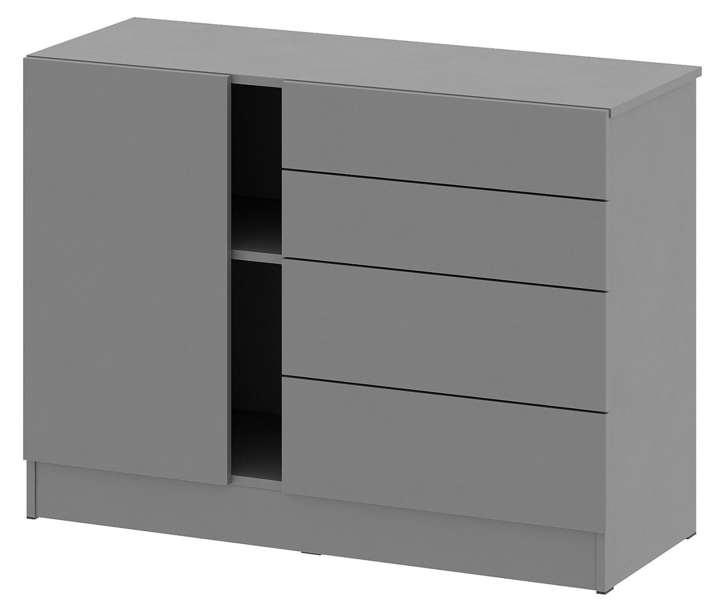 

Комод Энни графит серый, 110,1х40х80 см