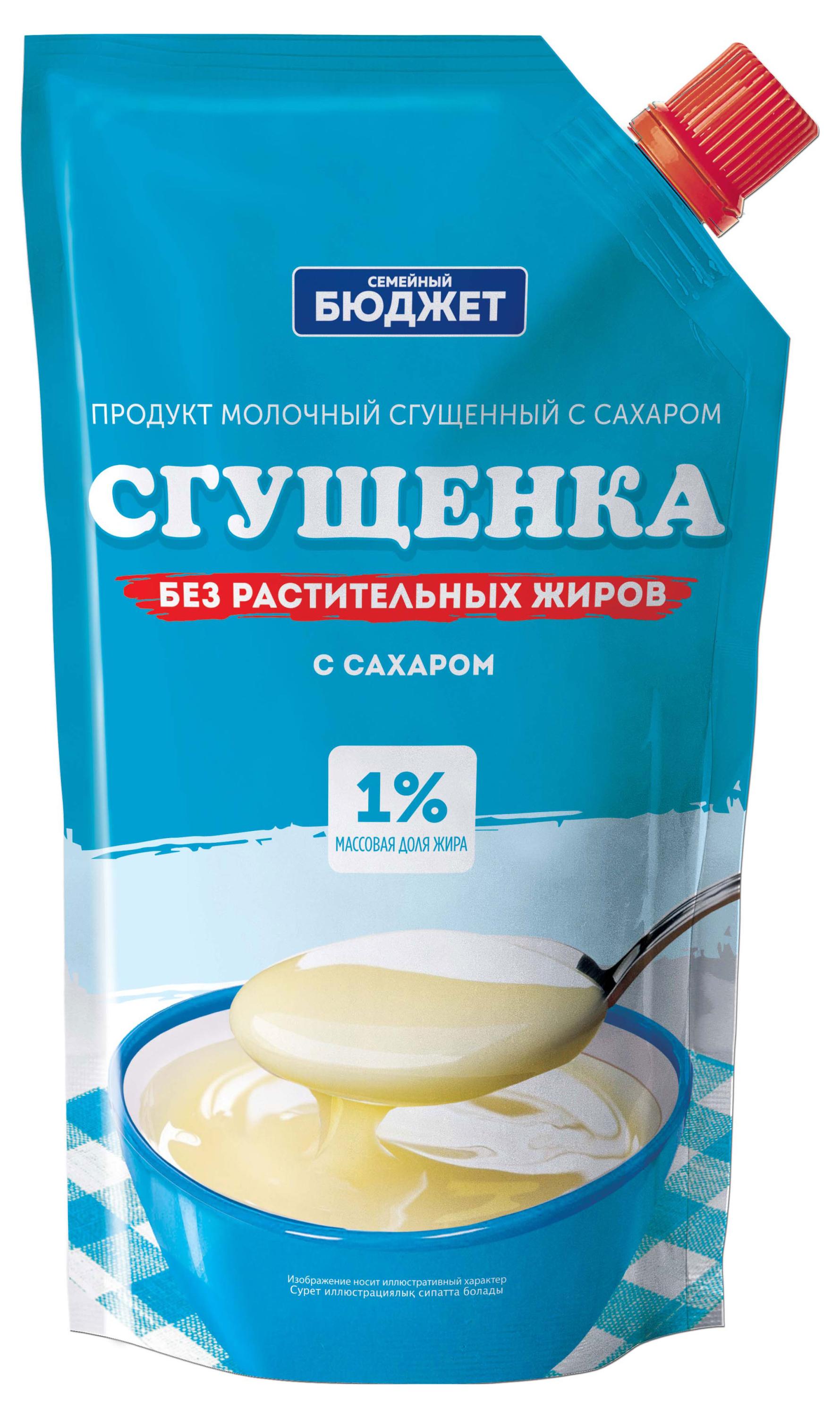 

Продукт молочный сгущенный Семейный бюджет с сахаром Сгущенка 1%, 270 г