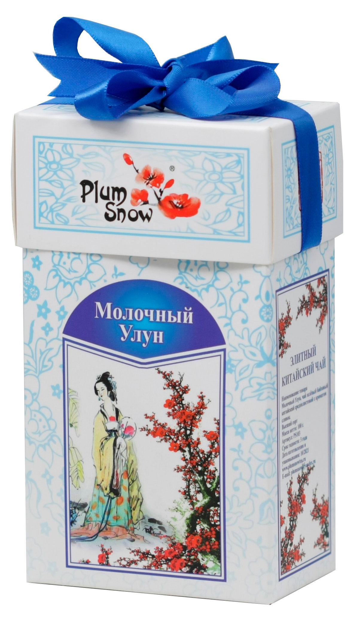 

Чай зеленый Plum Snow Молочный улун листовой, 100 г