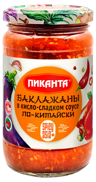 

Баклажаны Пиканта в кисло-сладком соусе по-китайски, 360 г