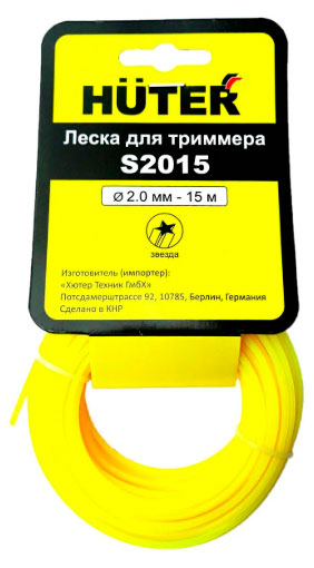 

Леска для триммера Huter 15м 2мм звезда S2015