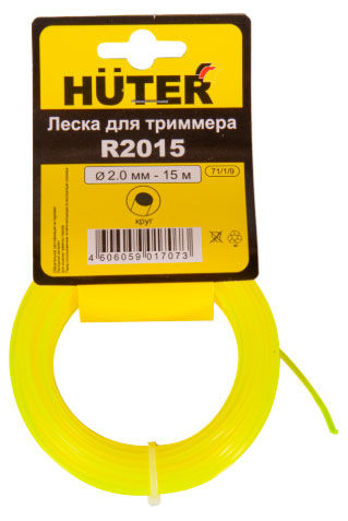

Леска для триммера Huter 15м 2мм круг R2015