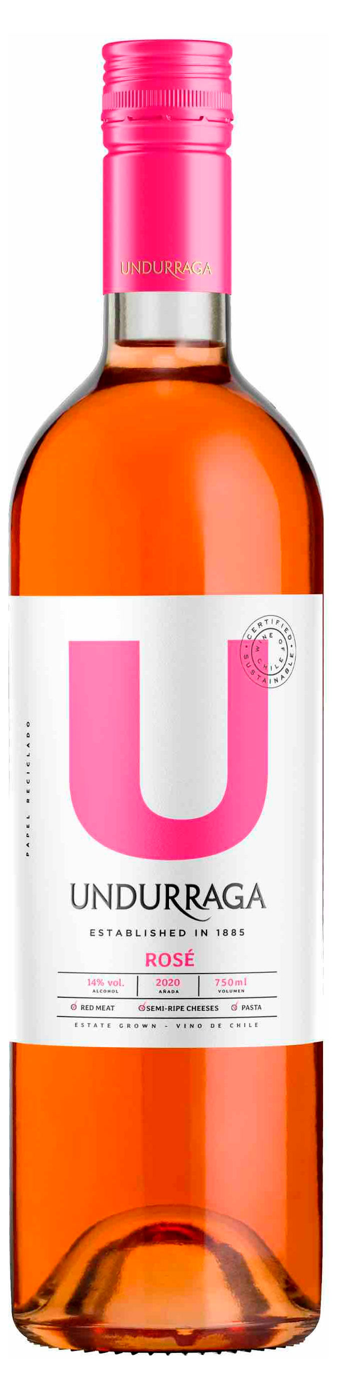 

Вино Undurraga Rose розовое сухое Чили, 0,75 л
