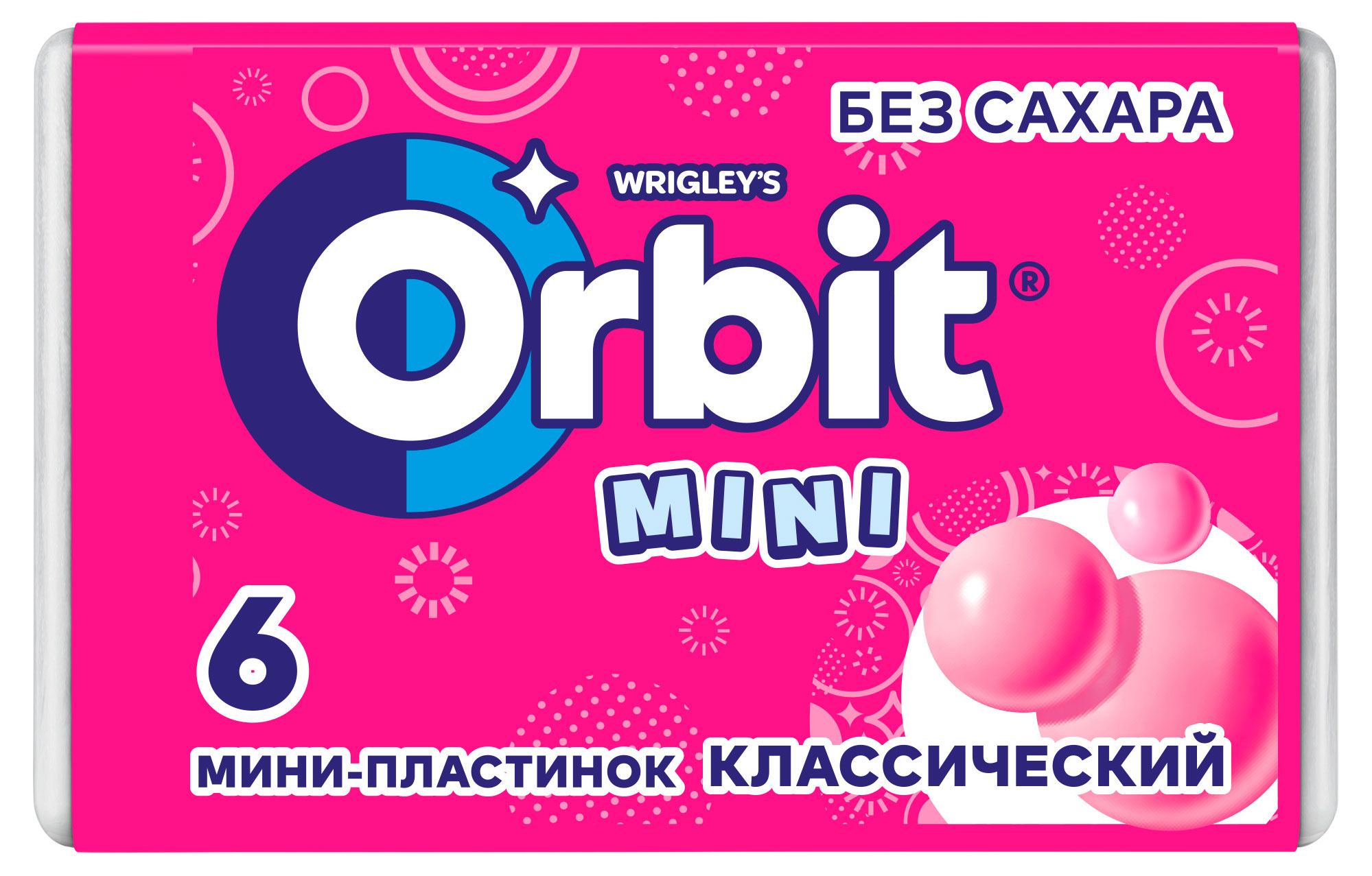 

Резинка жевательная Orbit Классический без сахара, 10,2 г