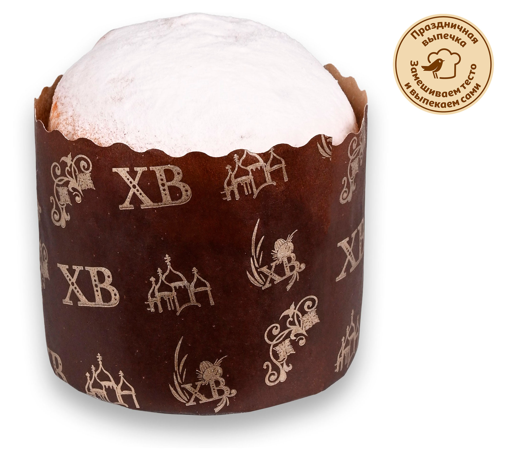 

Кулич АШАН Покровский с изюмом и сахарной пудрой, 80 г