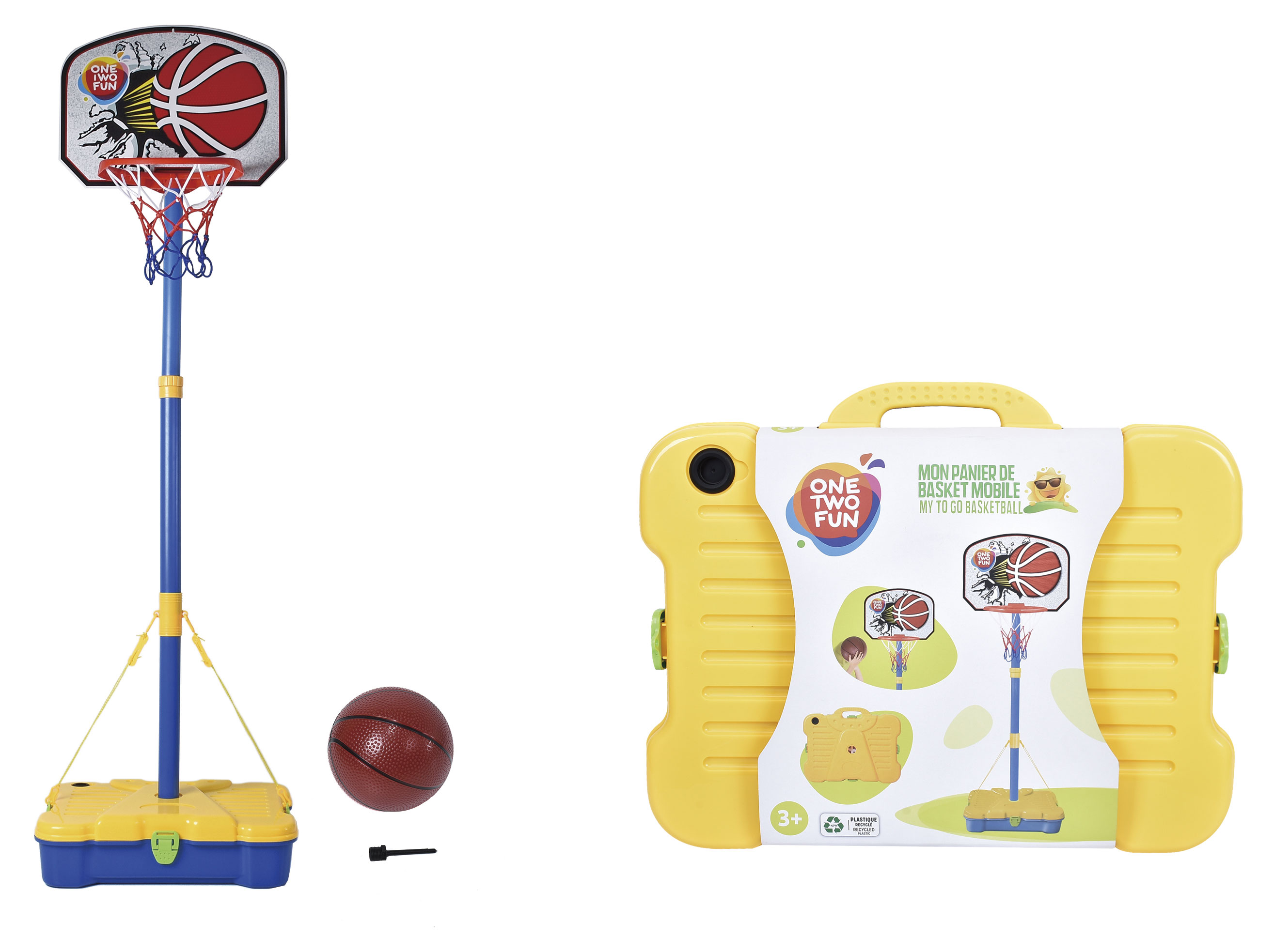 

Набор игровой для баскетбола ONE TWO FUN портативный складкой