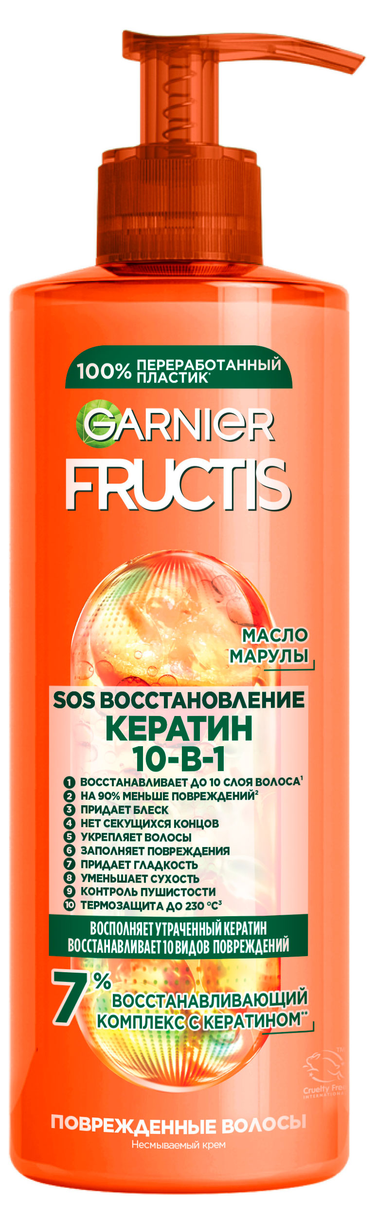 

Крем для волос Garnier Fructis Sos 10в1, 400 мл