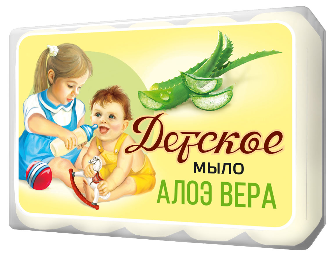 

Мыло твердое детское Алоэ Вера, 5х75 г
