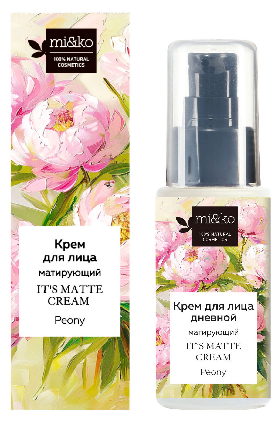 

Крем для лица дневной mi&ko Peony матирующий, 30 мл
