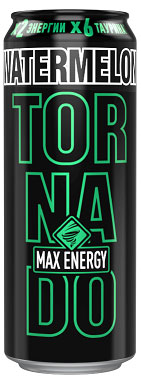 

Напиток энергетический Tornado Max Watermelon, 450 мл