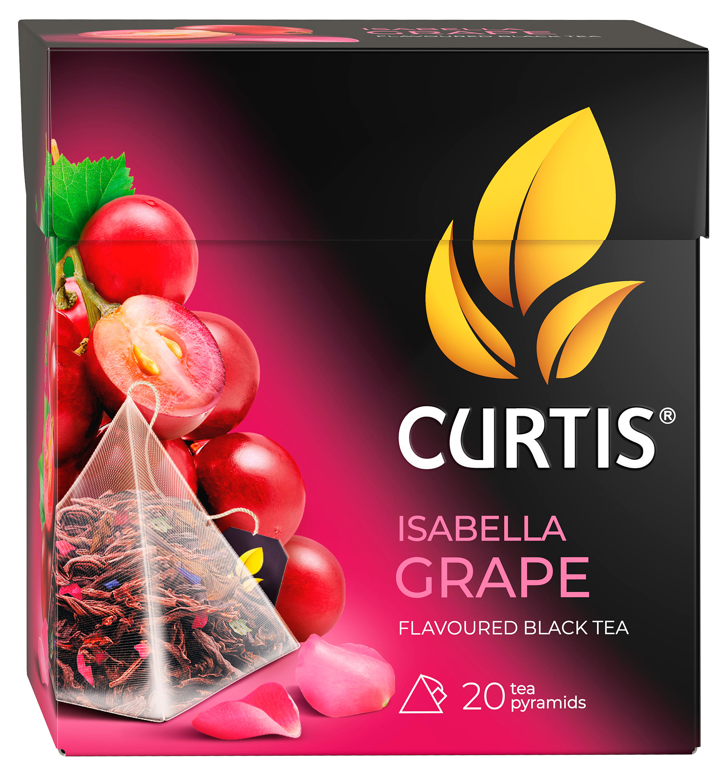 

Чай черный Curtis Isabella Grape ароматизированный в пирамидках, 20х2.9 г