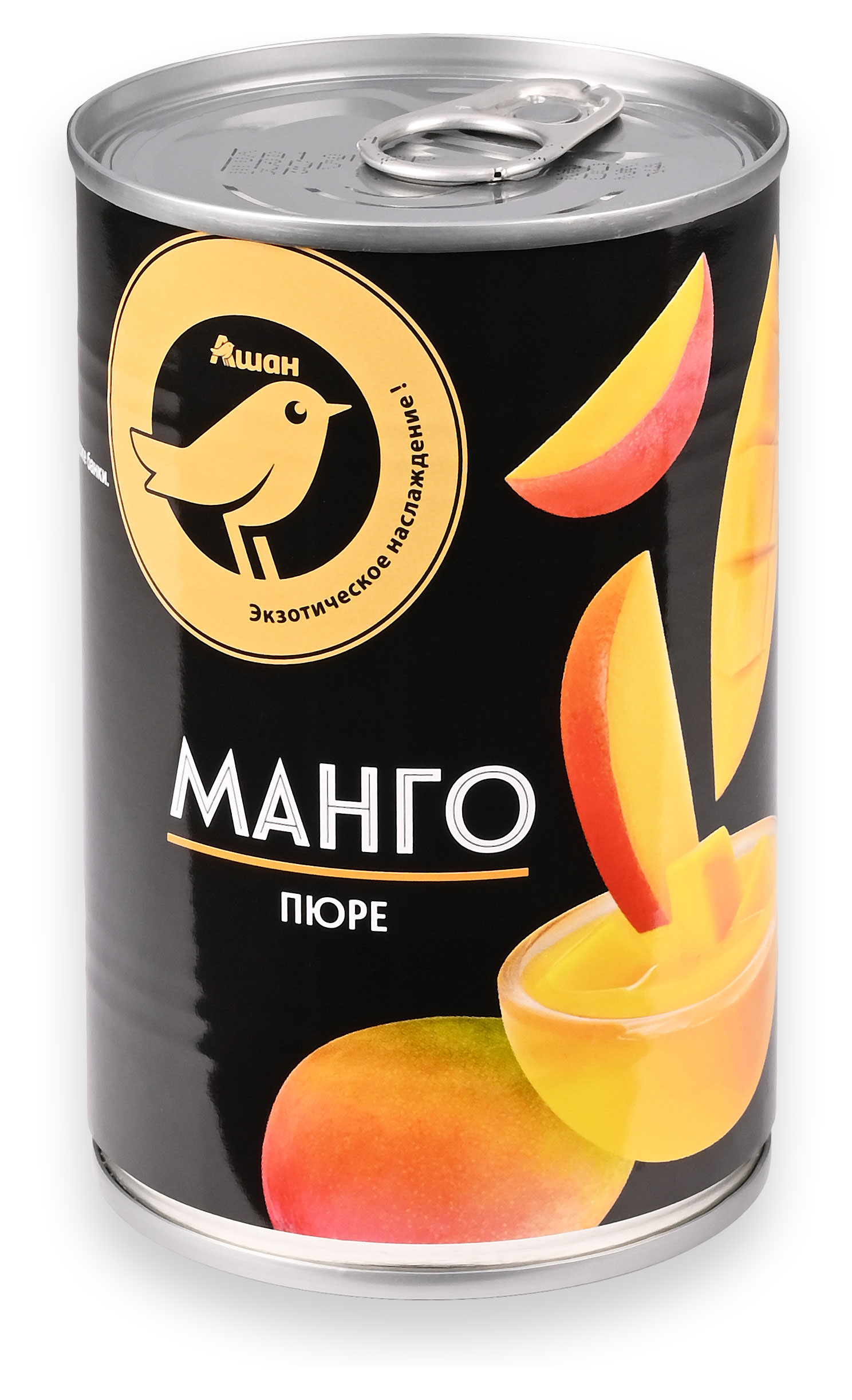

Пюре манго АШАН Золотая птица консервированное, 425 г