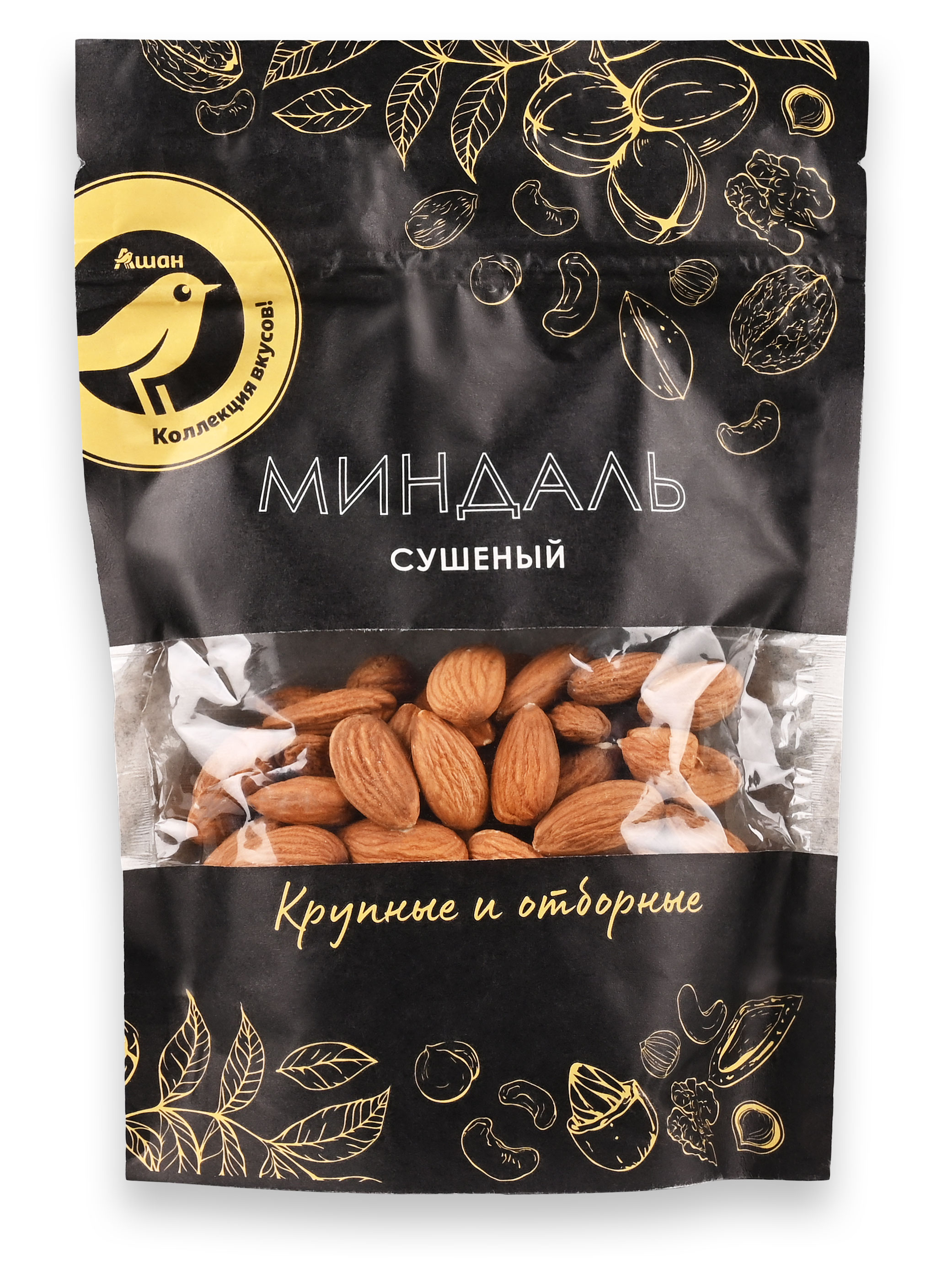 

Миндаль АШАН Золотая птица сушеный, 135 г