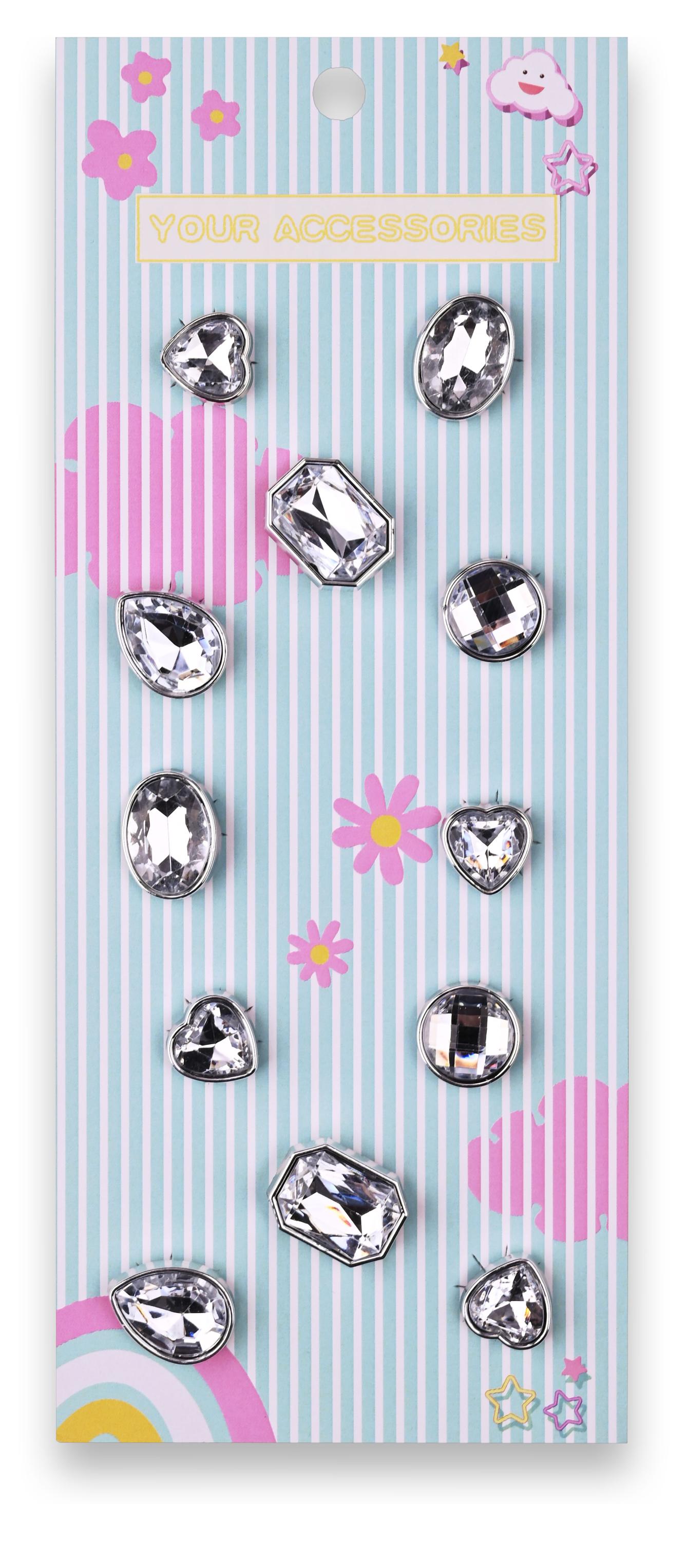 

Джибитсы для сабо Silver наШлёпсы, 12 шт