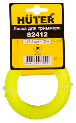 

Леска для триммера Huter S2412 сечение в виде звезды 2,4 мм, 12 м