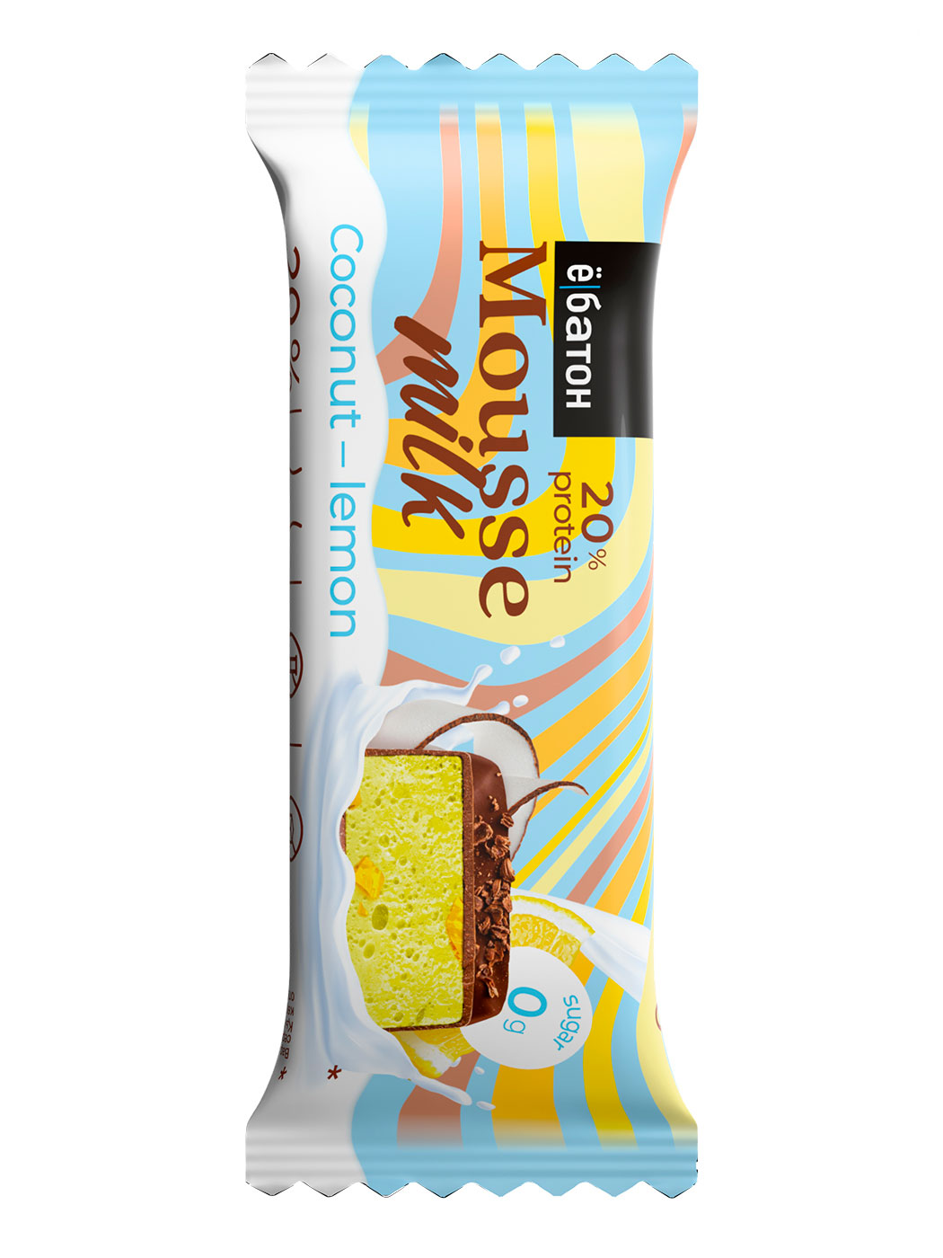 

Печенье протеиновое Ёбатон Mousse Coconut lemon Кокос-лимон, 40 г