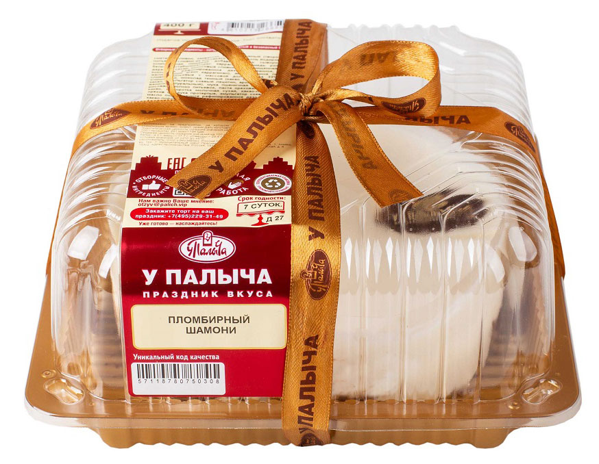 

Торт бисквитный У Палыча Пломбирный шамони, 400 г