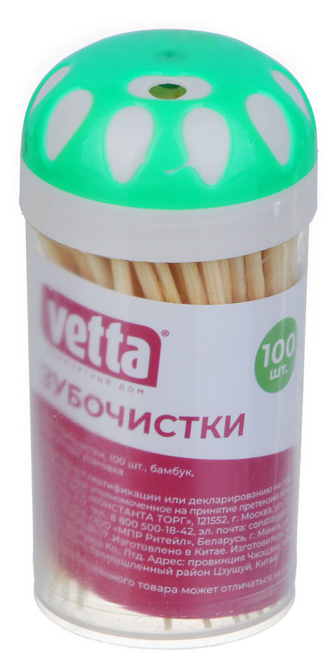 

Зубочистки бамбуковые Vetta, 100 шт