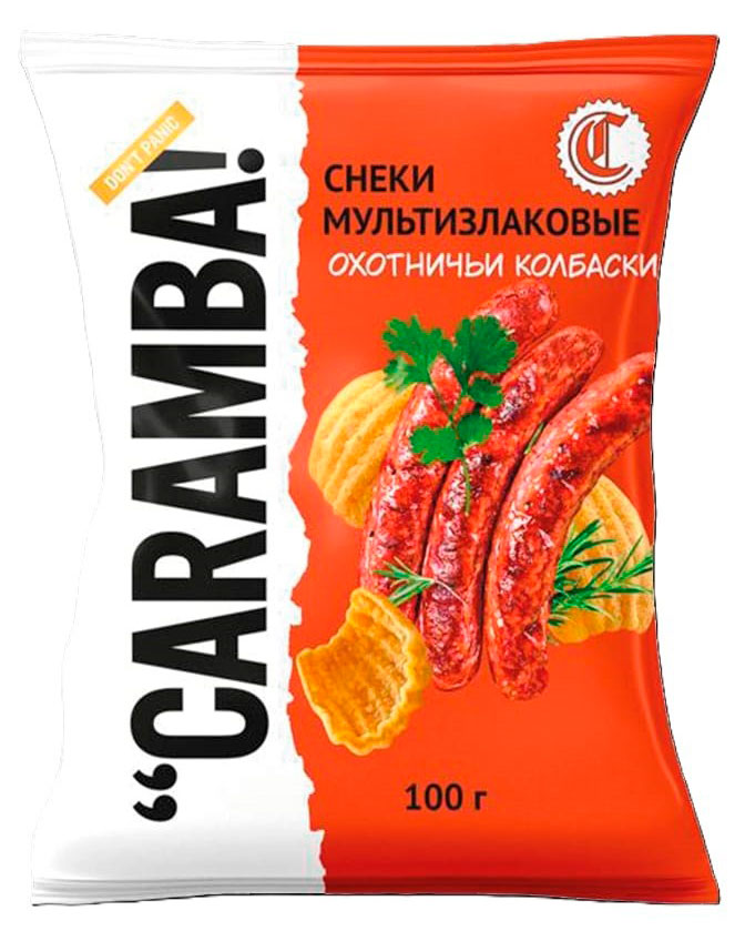 

Снеки мультизлаковые Caramba! со вкусом охотничьих колбасок, 100 г