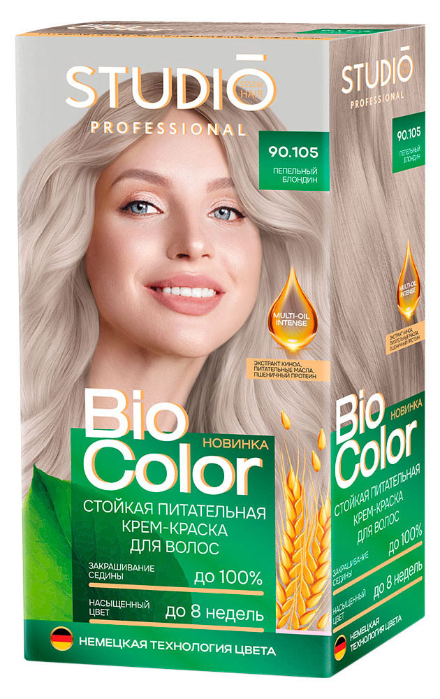 

Крем-краска для волос Biocolor Стойкая 90.105 Пепельный блондин