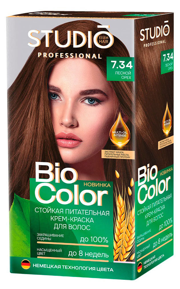 

Крем-краска для волос Biocolor Стойкая 7.34 Лесной орех