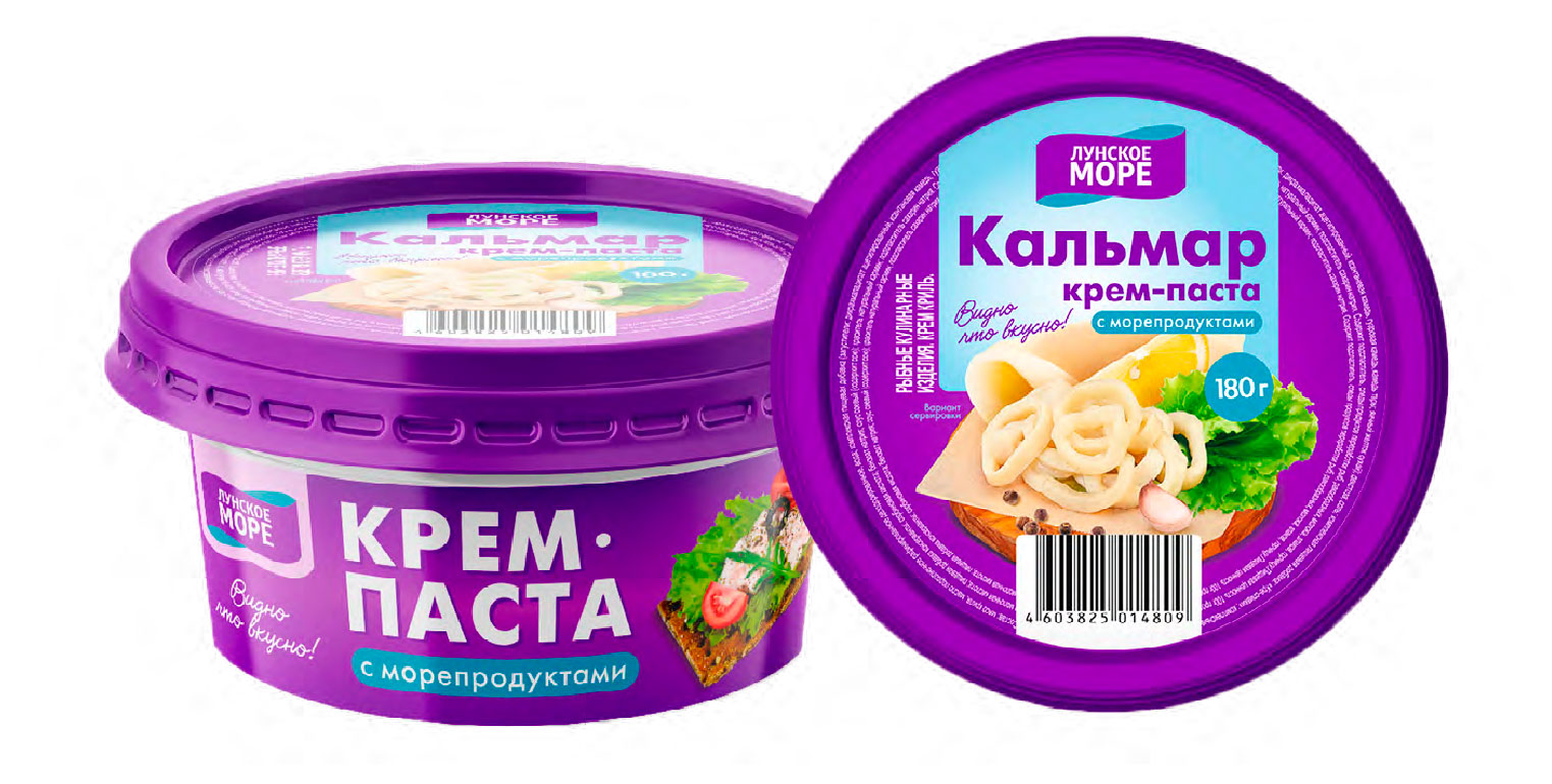 

Крем из морепродуктов Лунское море Кальмар, 180 г