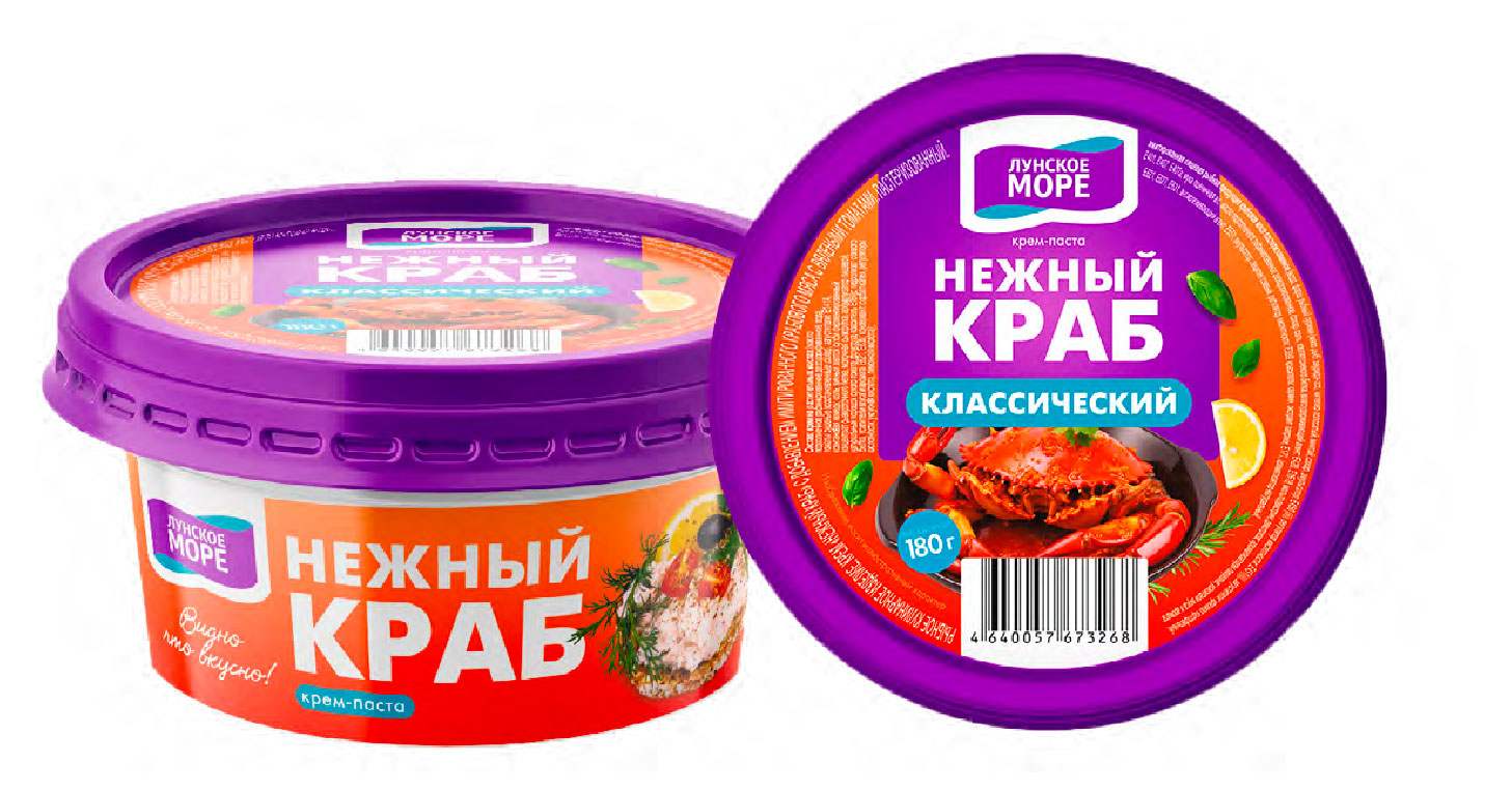 Изображение товара Крем из морепродуктов «Лунское море» Нежный краб, 180 г
