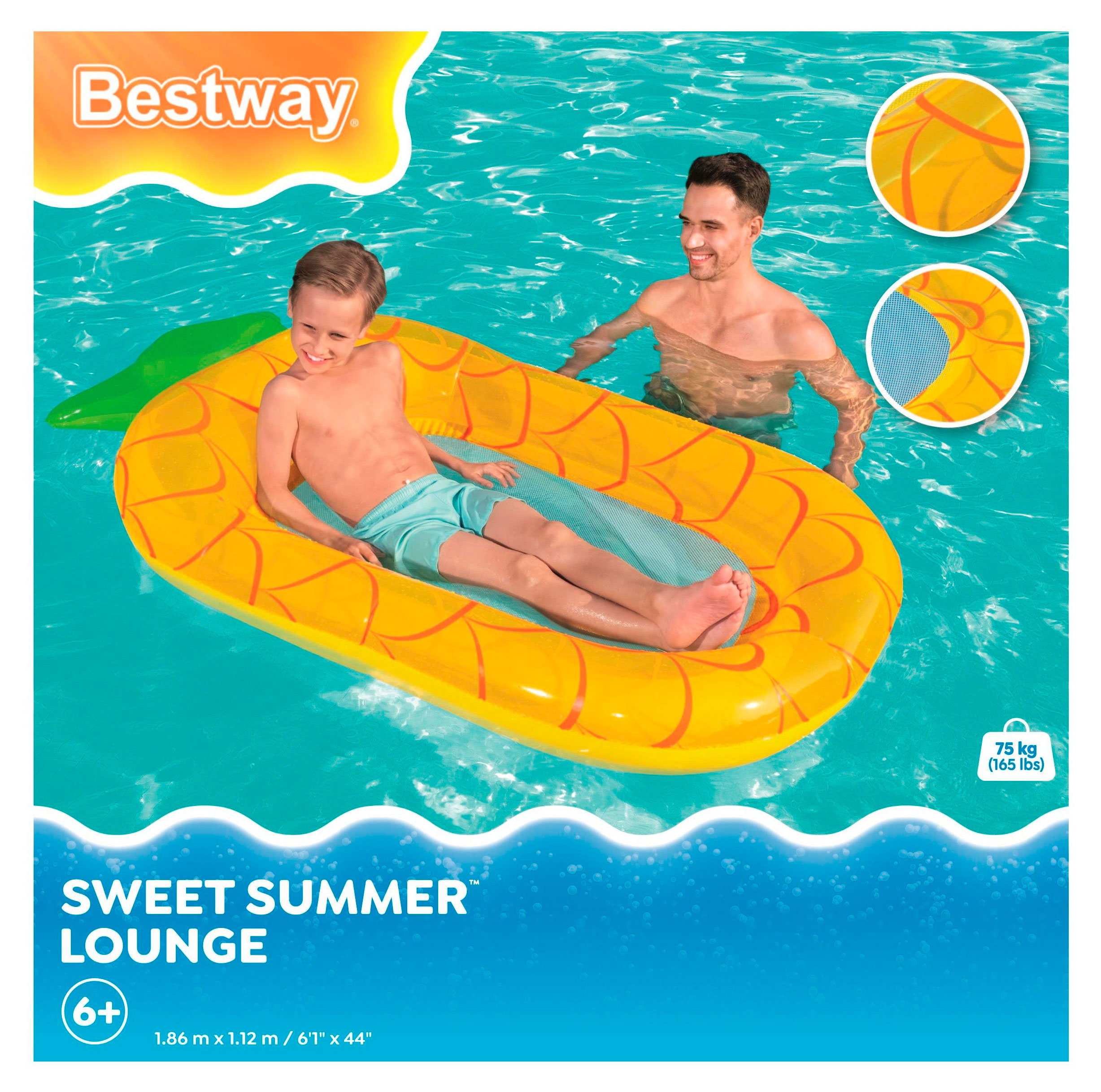 

Матрас надувной BESTWAY Sweet Summer, 186х112 см в ассортименте