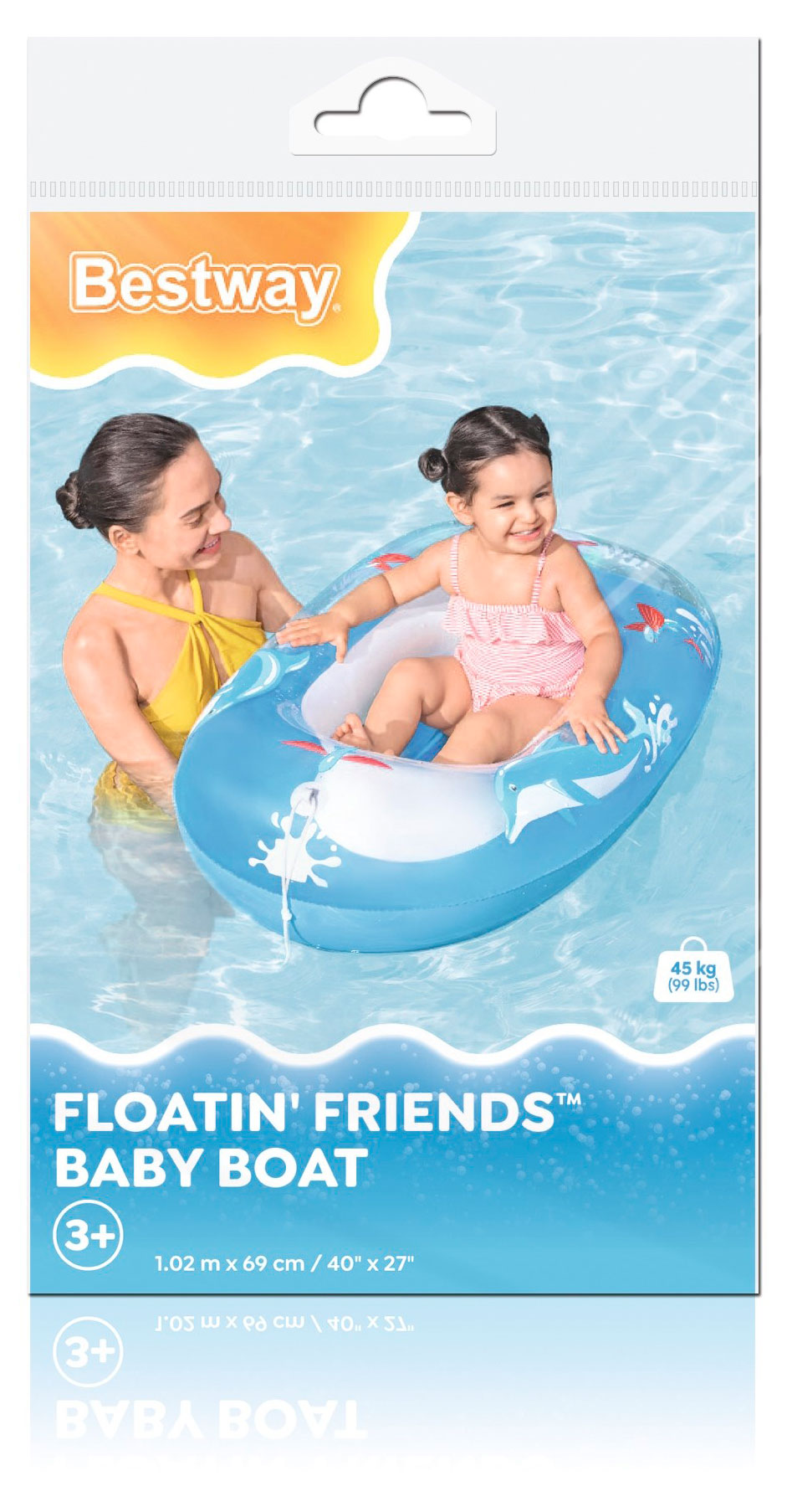 

Лодка детская надувная BESTWAY Floatin' Friends, 102x69 см