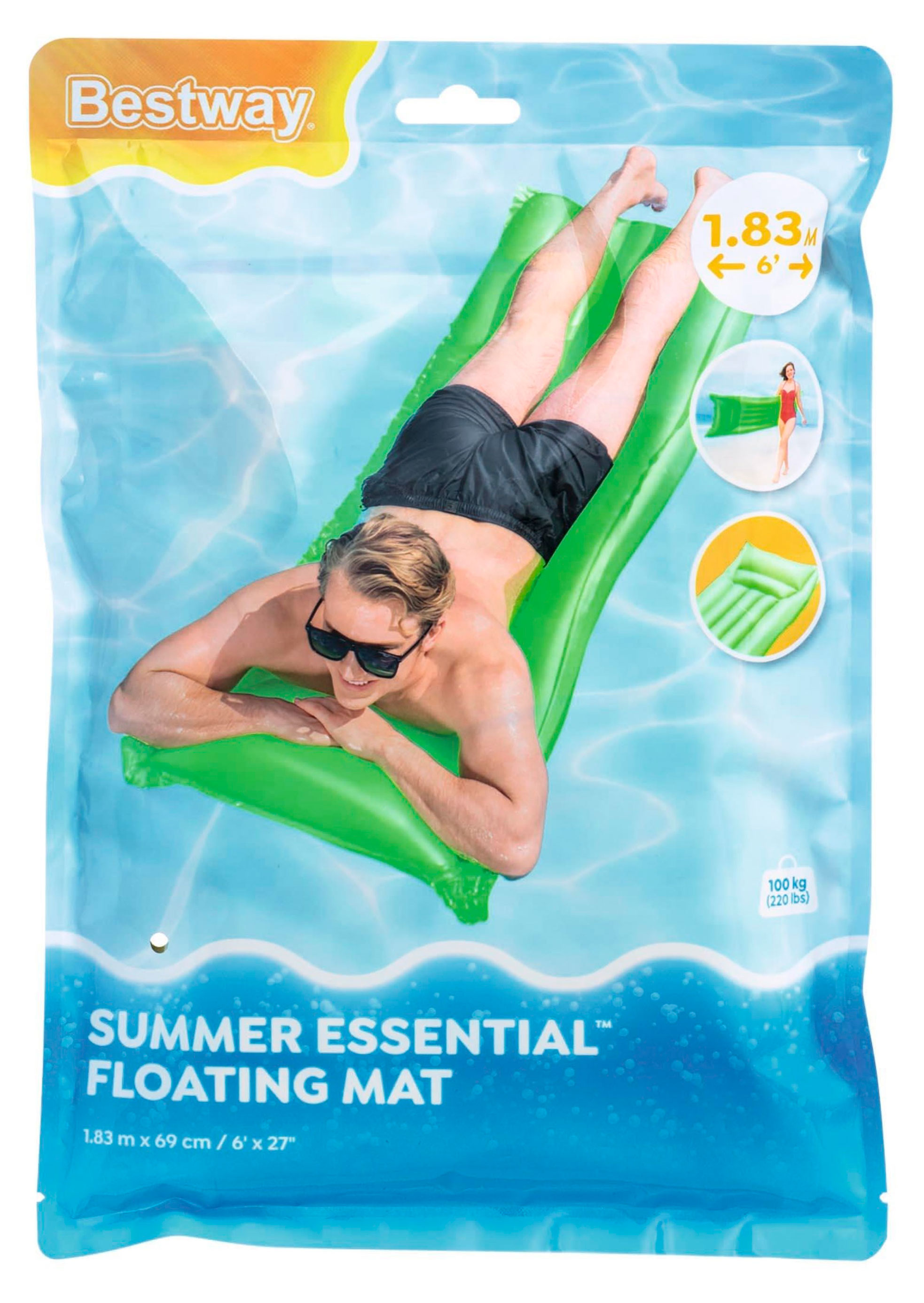 

Матрас надувной BESTWAY Summer Essential, 183x69 см в ассортименте