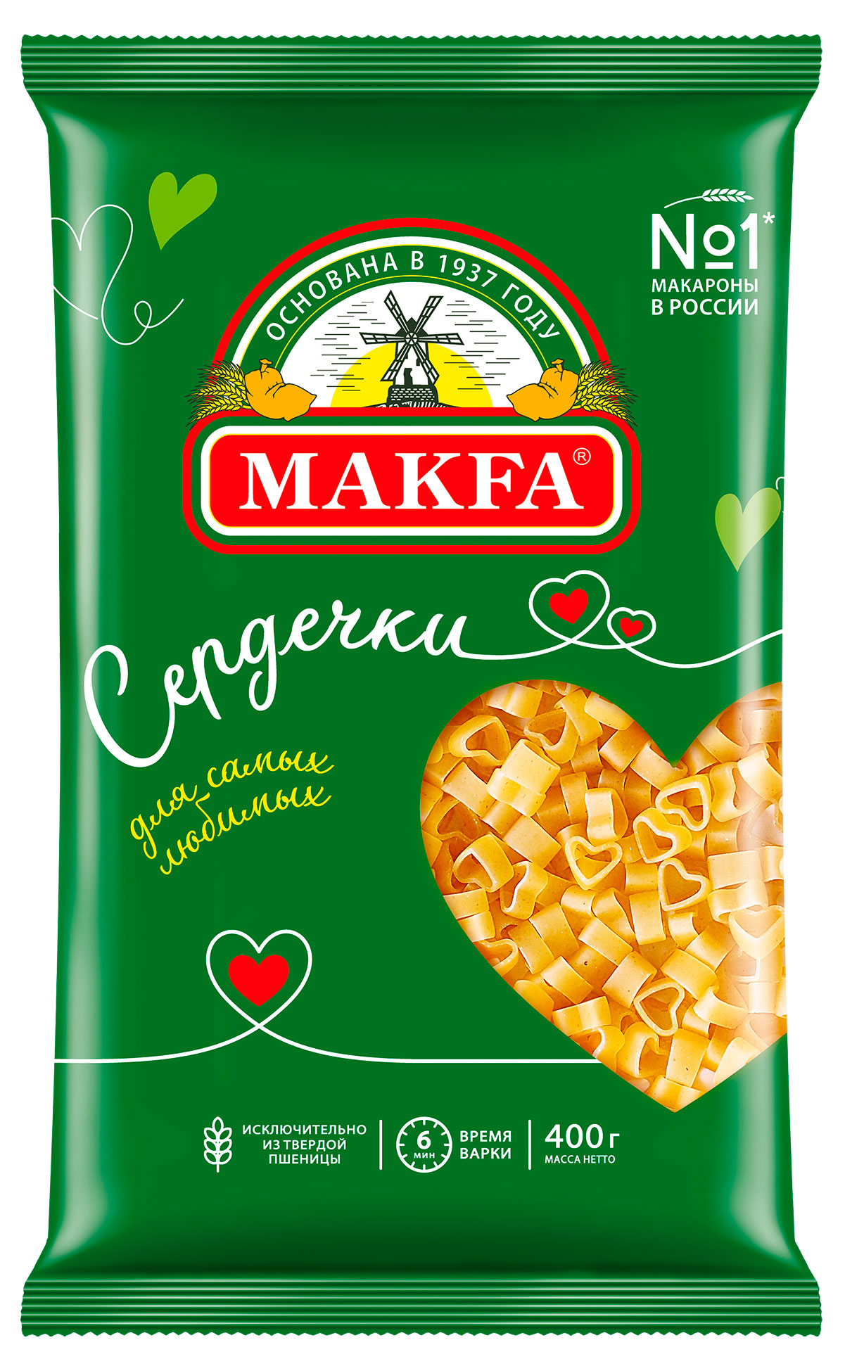 

Макаронные изделия Makfa сердечки, 400 г