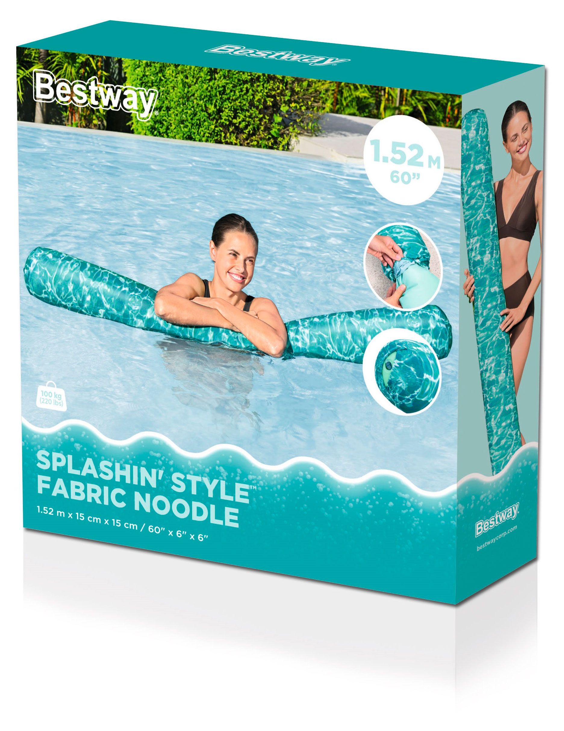 

Нудл для плавания BESTWAY Splashin' Style с чехлом, 152x15 см в ассортименте
