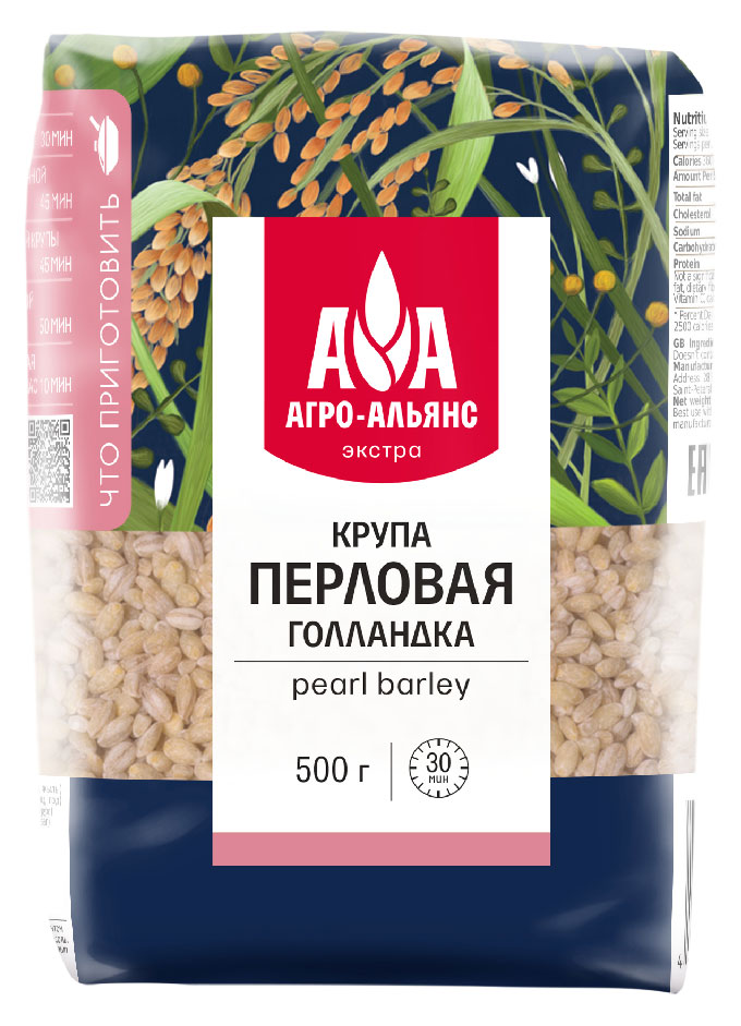 

Крупа перловая Агро-Альянс Экстра Голландка, 500 г
