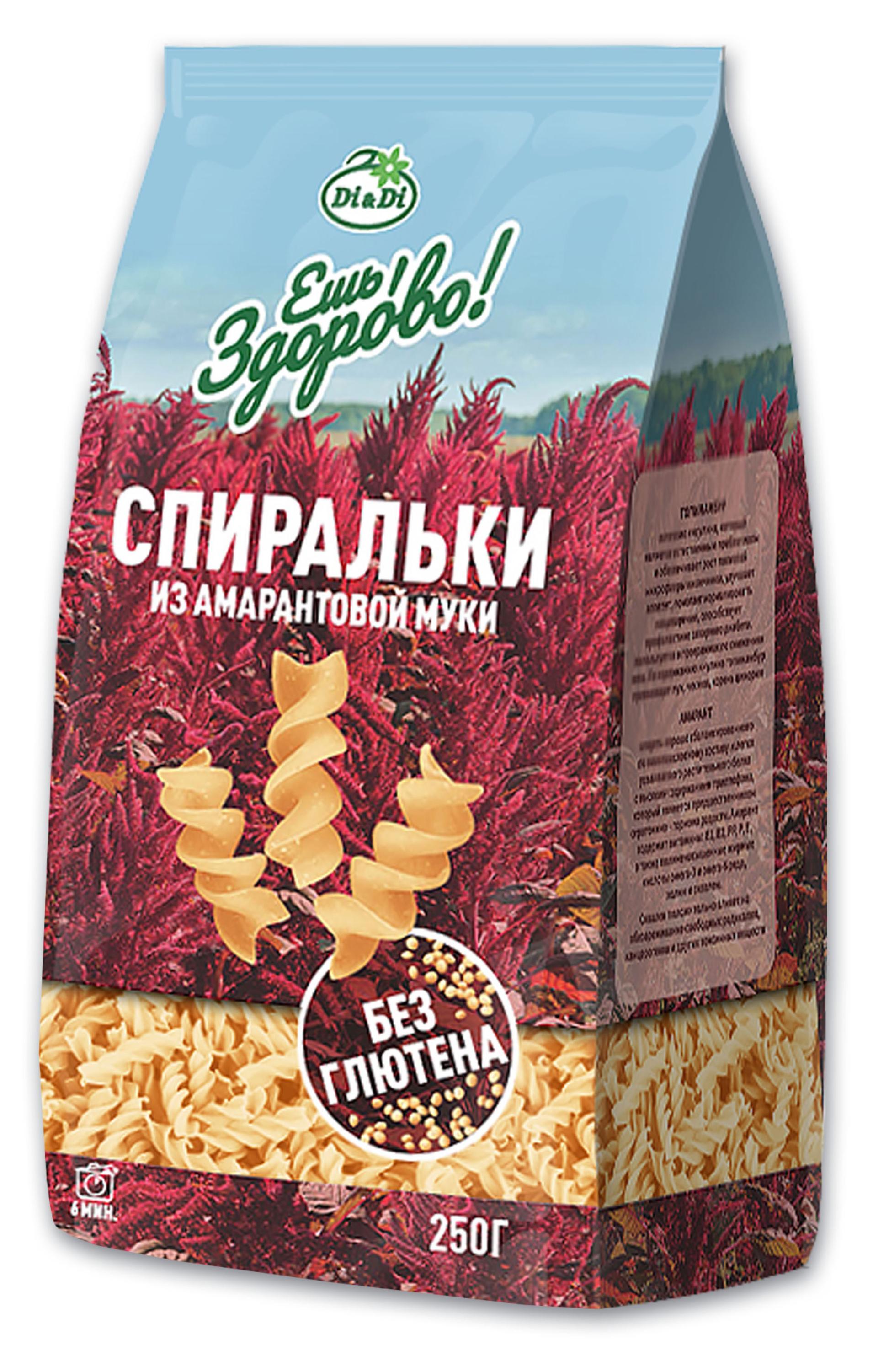 

Макаронные изделия Ешь Здорово Спирали из амарантовой муки без глютена, 250 г