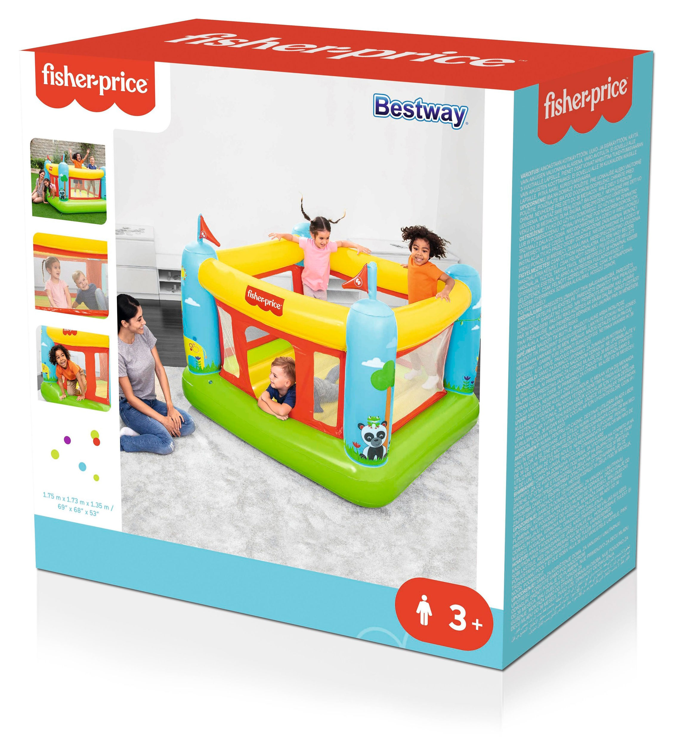 

Батут детский надувной BESTWAY Fisher-Price, 175x173x135 см