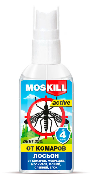 

Лосьон от комаров Москилл active, 60 мл