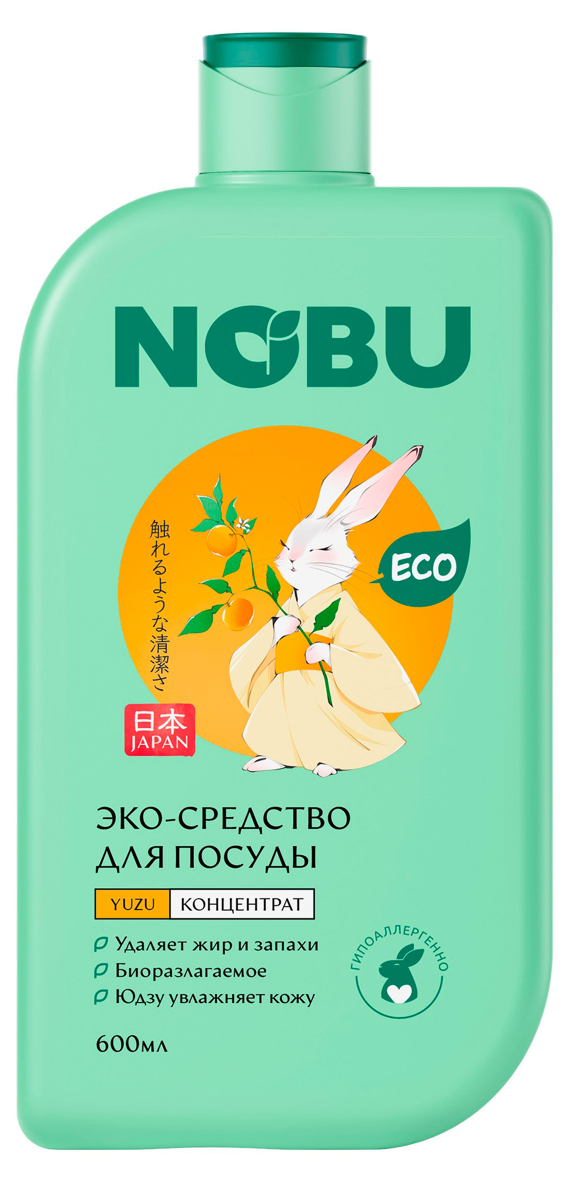 

Средство для мытья посуды NOBU с экстрактом Юдзу, 600 мл