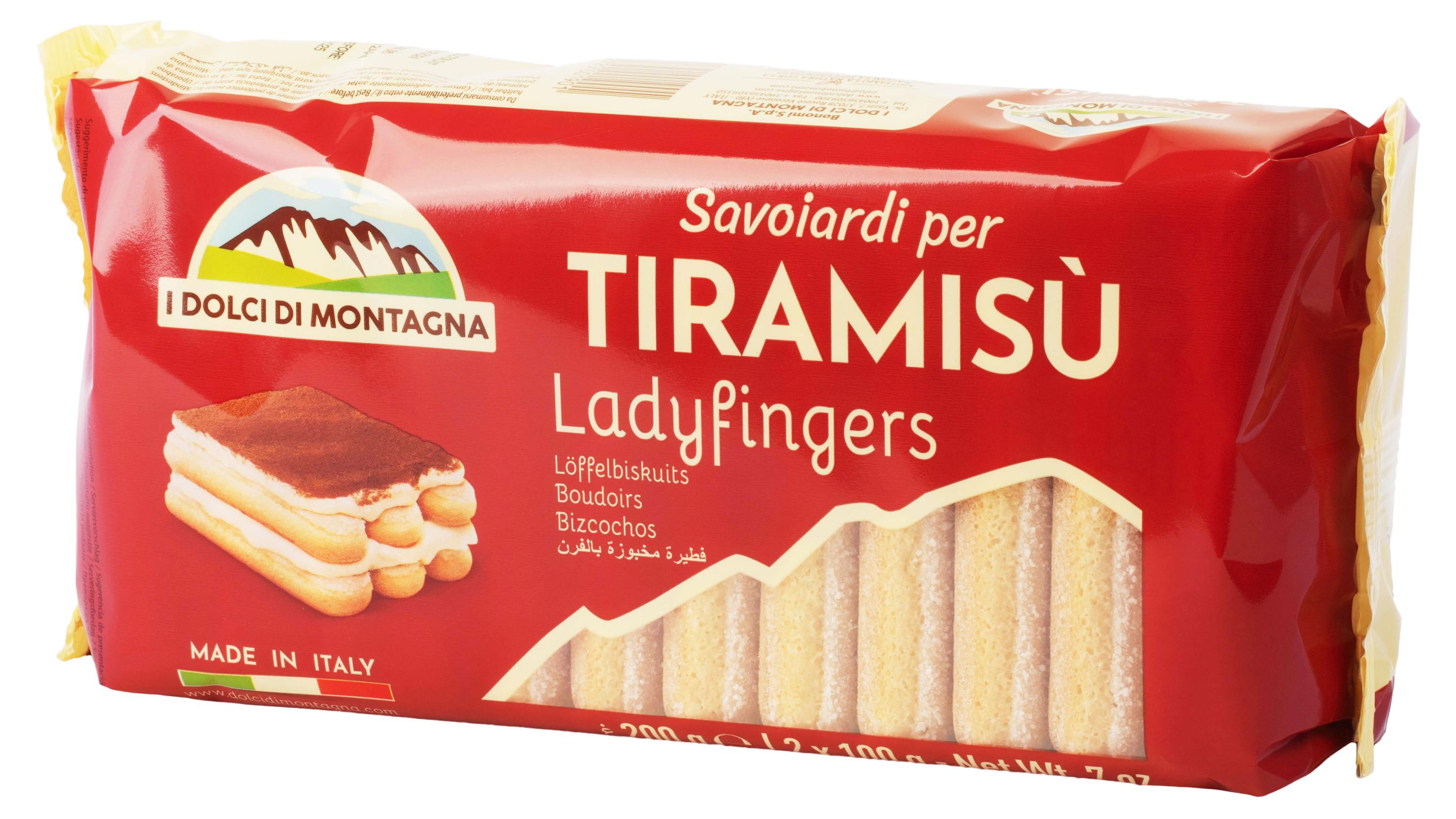 

Печенье савоярди сахарное I dolci di montagna для тирамису, 200 г