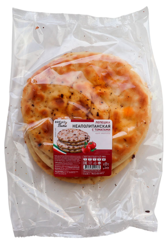 

Лепешка пшеничная BreadПита Неаполитанская с томатами, 210 г