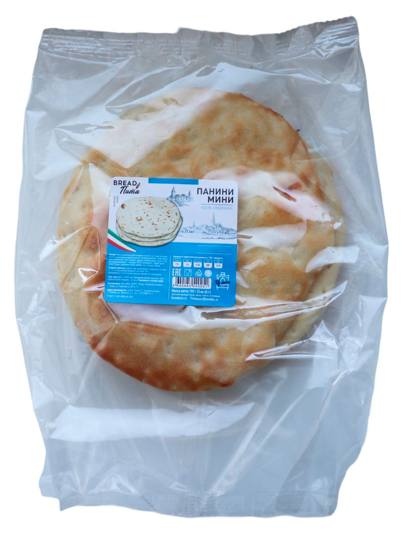 

Лепешка пшеничная Панини мини BreadПита 3 шт, 195 г