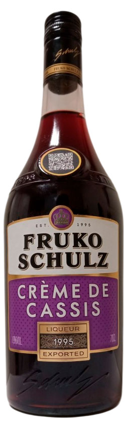 Изображение товара Ликер FRUKO SCHULZ Крем де Кассис 0,7 л ягодный темно-рубинового цвета