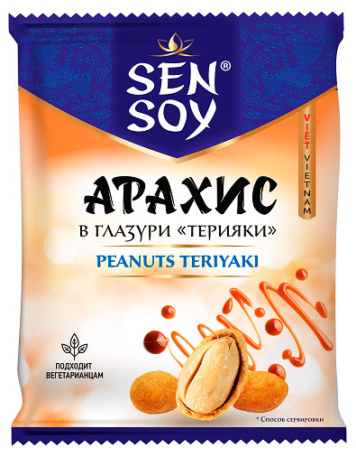 

Арахис Sen Soy жареный в глазури со вкусом терияки, 42 г