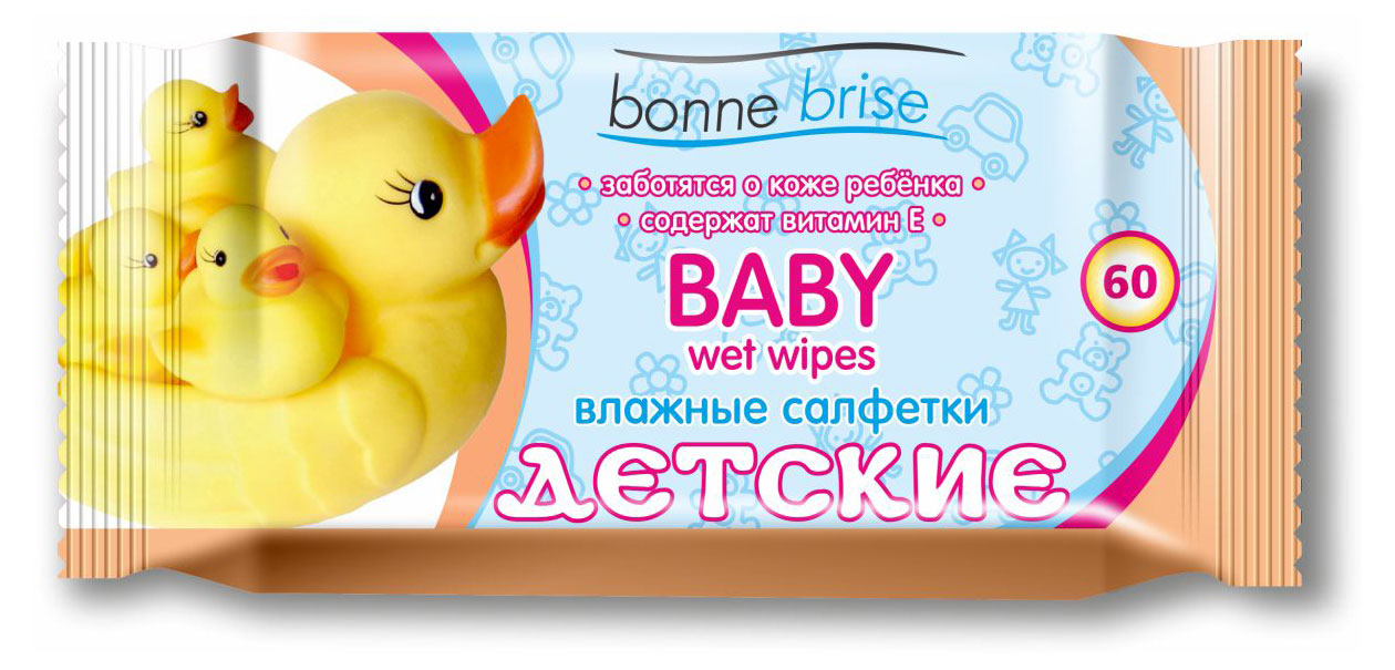 

Салфетки влажные косметические Bonne Brise детские, 60 шт