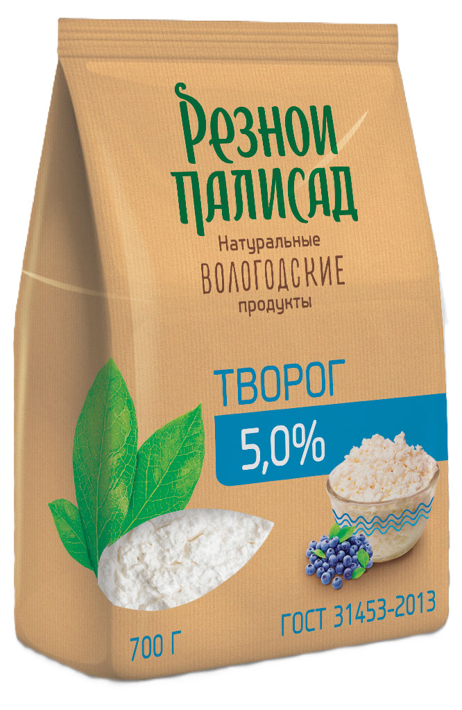 

Творог Резной Палисад 5% БЗМЖ, 700 г