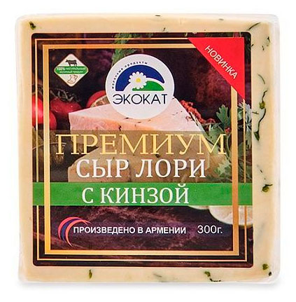 

Сыр рассольный Лори с кинзой Экокат, 300 г