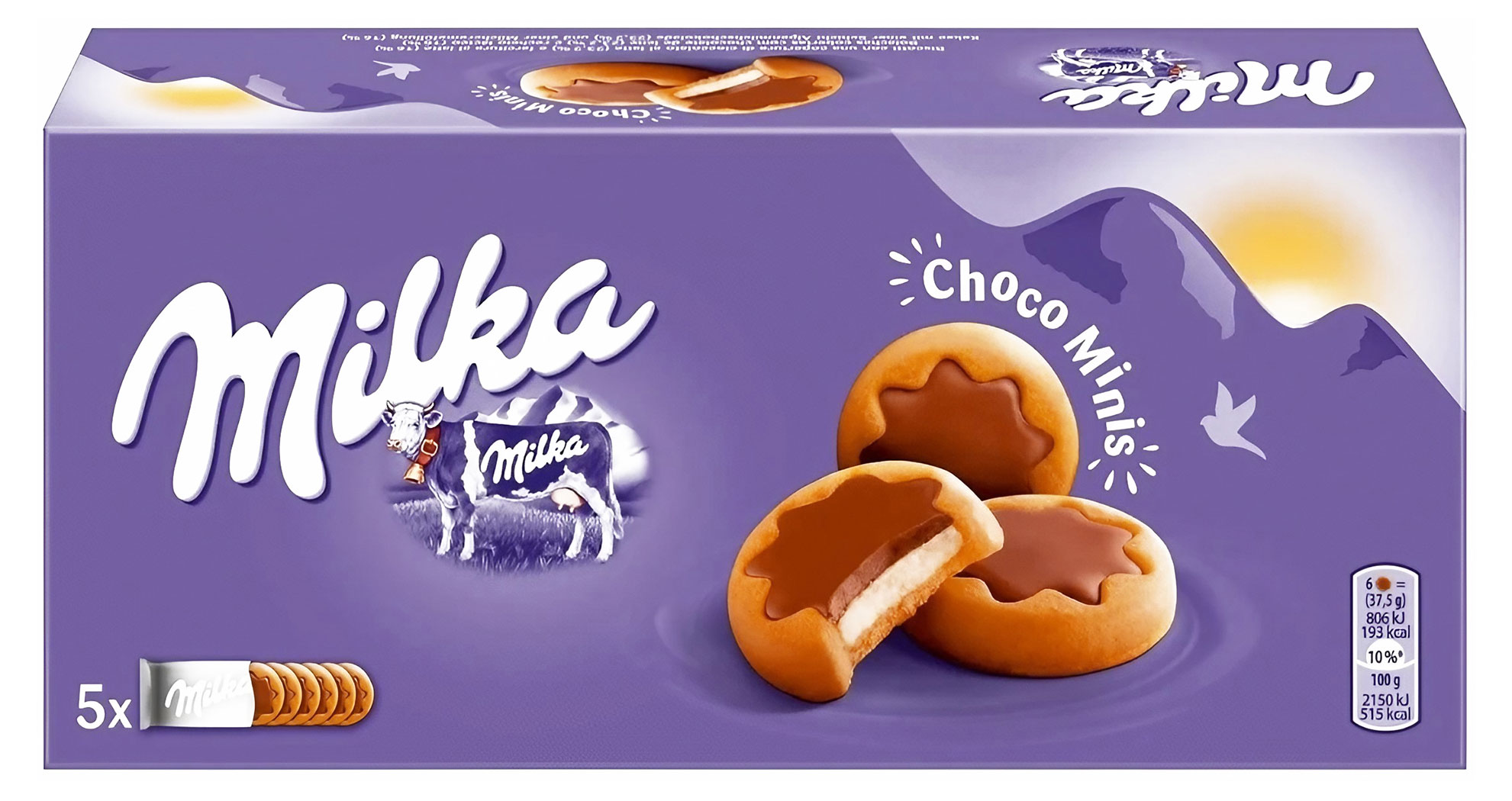 

Печенье бисквитное Milka Choco mini stars, 150 г