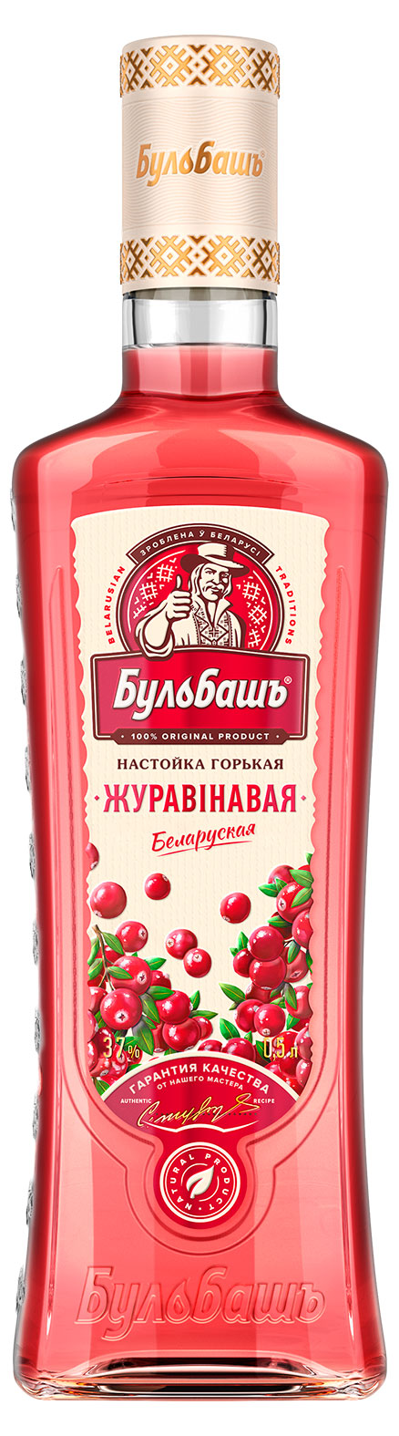 Изображение товара Настойка горькая Бульбашъ Журавинавая 0,5 л из Беларуси