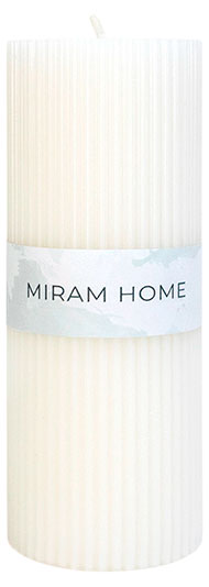 Изображение товара Декоративная формовая свеча Мирам белая 6х15 см для интерьера и праздника