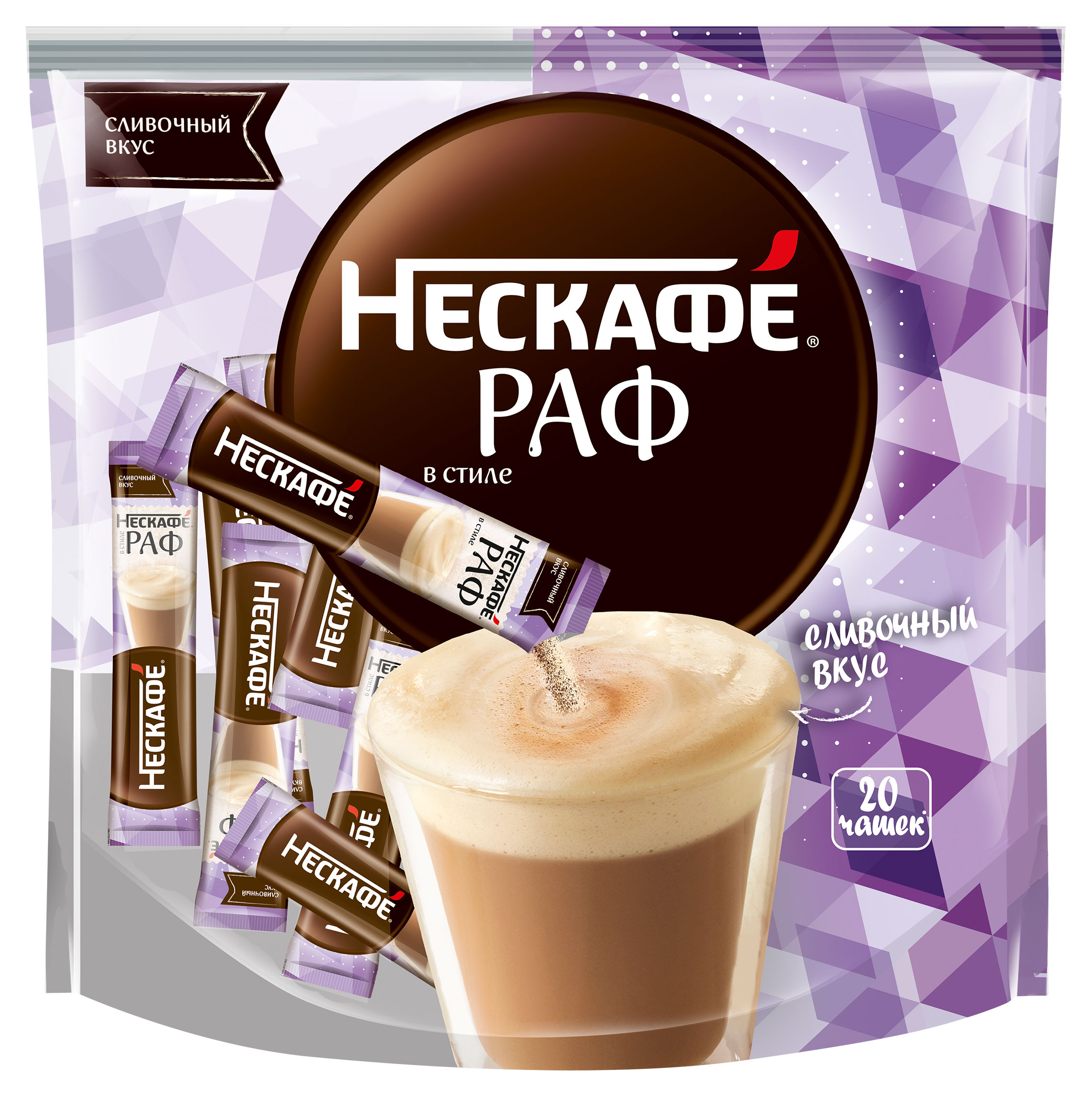 

Напиток кофейный растворимый Нескаф Раф сливочный вкус, 17 г х 20 шт