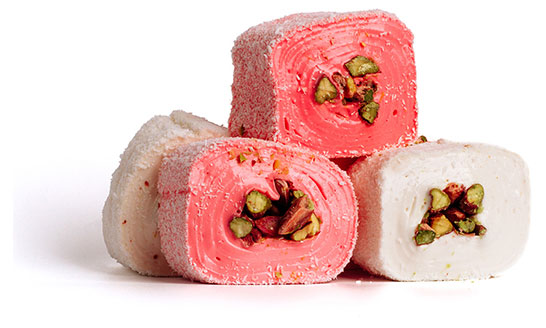 

Нуга с фисташками со вкусом ванили и клубники, вес